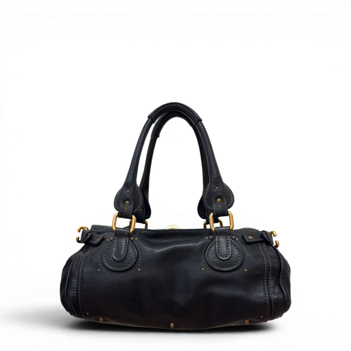 Calfskin Small Paddington Satchel Black