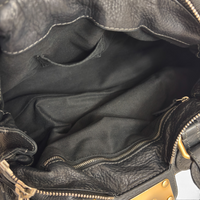 Calfskin Small Paddington Satchel Black
