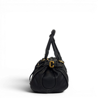 Calfskin Small Paddington Satchel Black