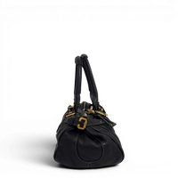 Calfskin Small Paddington Satchel Black