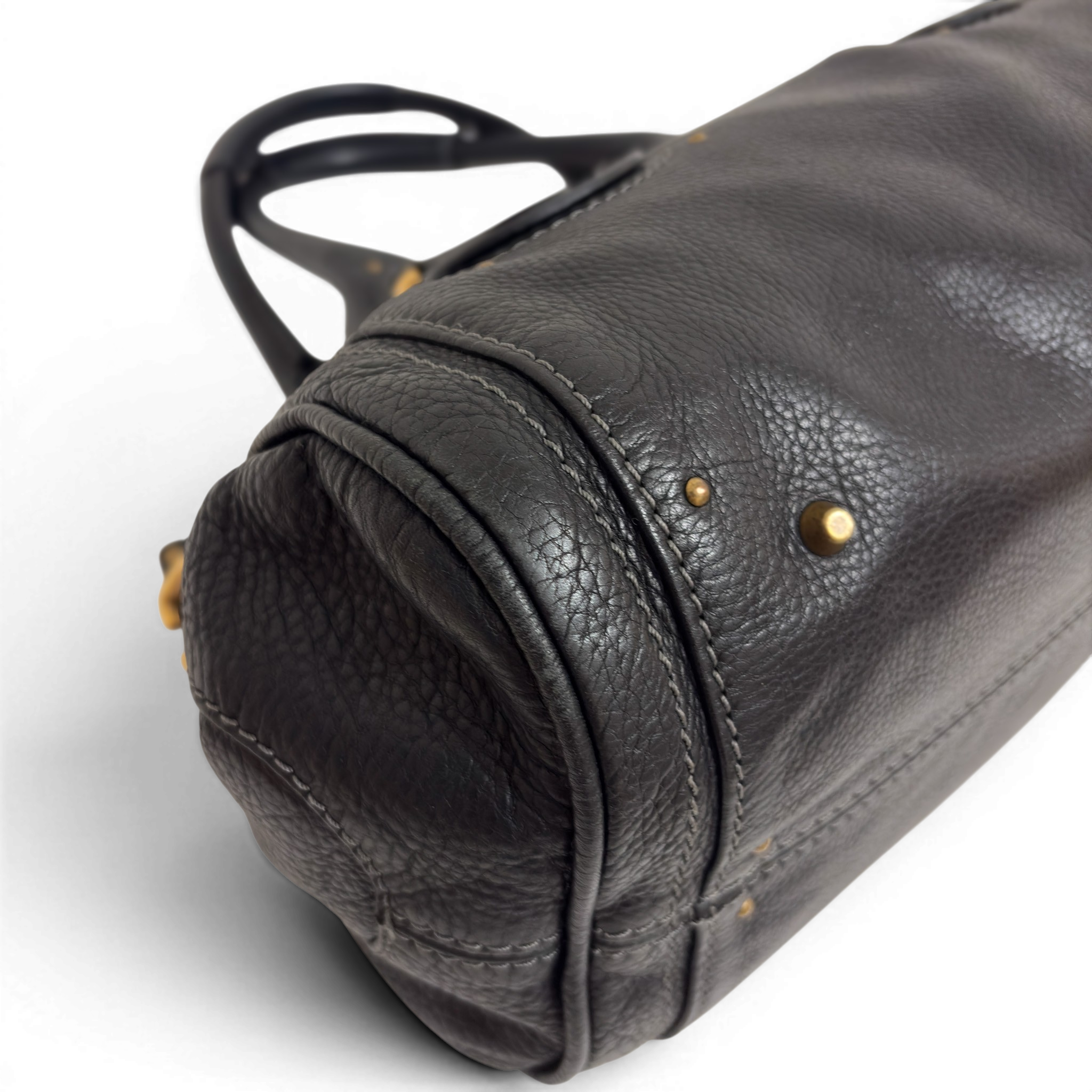 Calfskin Small Paddington Satchel Black