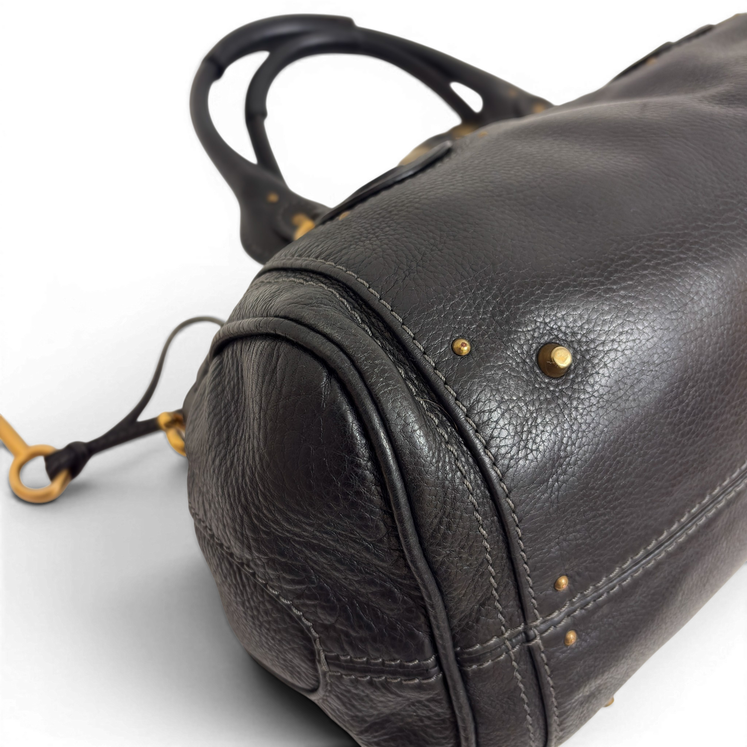 Calfskin Small Paddington Satchel Black