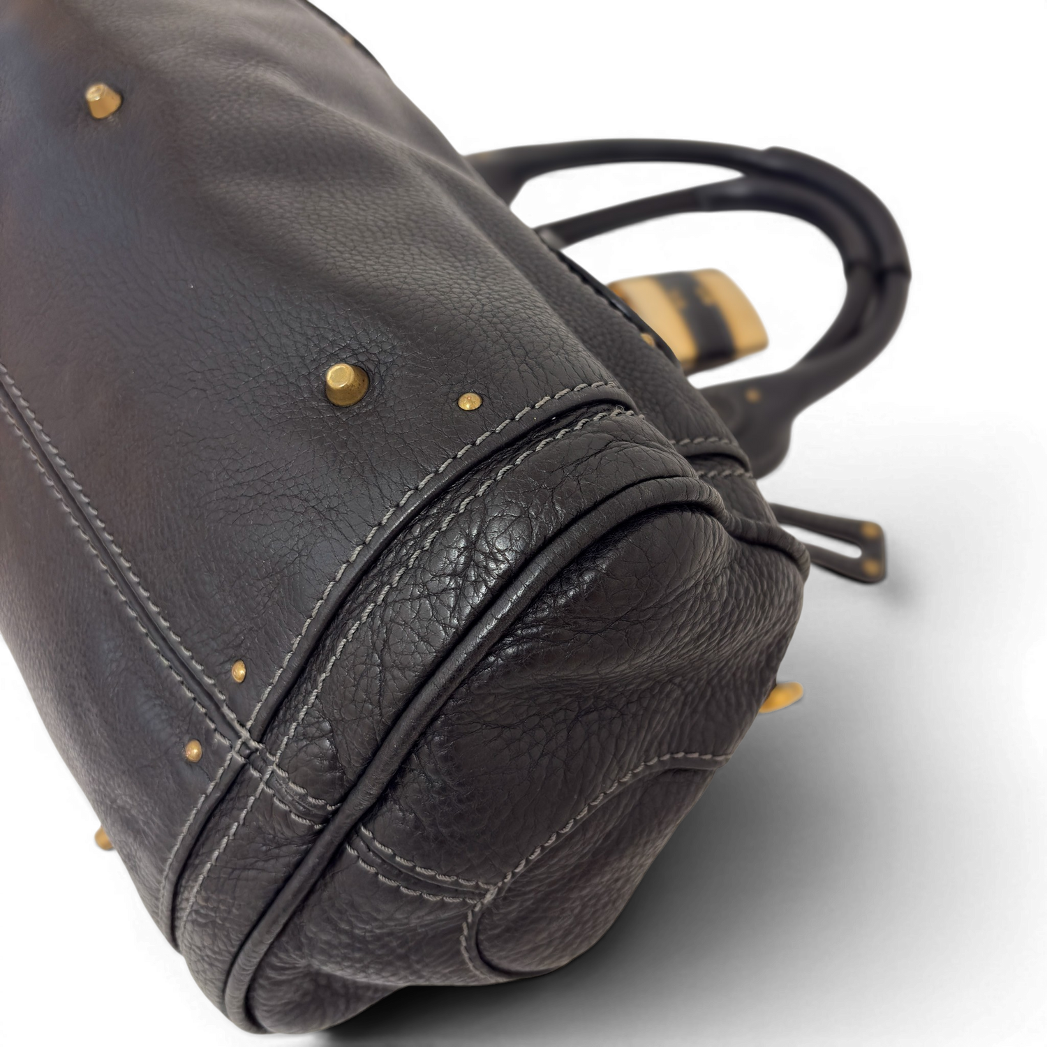 Calfskin Small Paddington Satchel Black