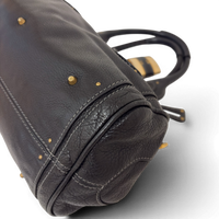 Calfskin Small Paddington Satchel Black