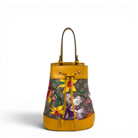 GG Supreme Ophidia Flora Small Bucket Bag Beige/Yellow
