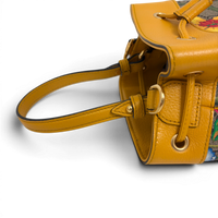 GG Supreme Ophidia Flora Small Bucket Bag Beige/Yellow