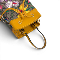 GG Supreme Ophidia Flora Small Bucket Bag Beige/Yellow