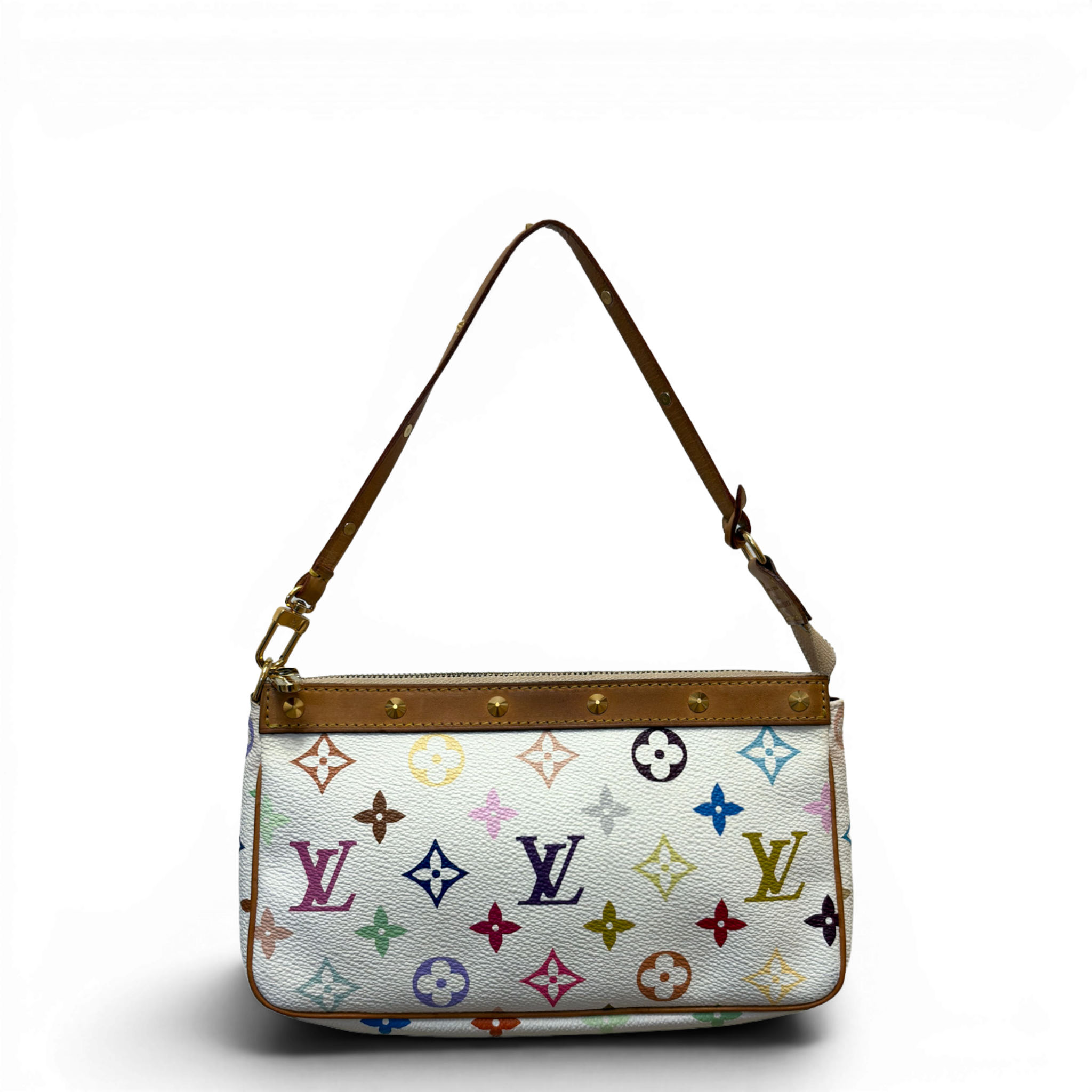 Monogram Multicolor Pochette Accessories White