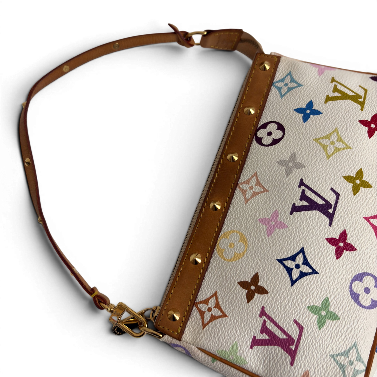 Monogram Multicolor Pochette Accessories White