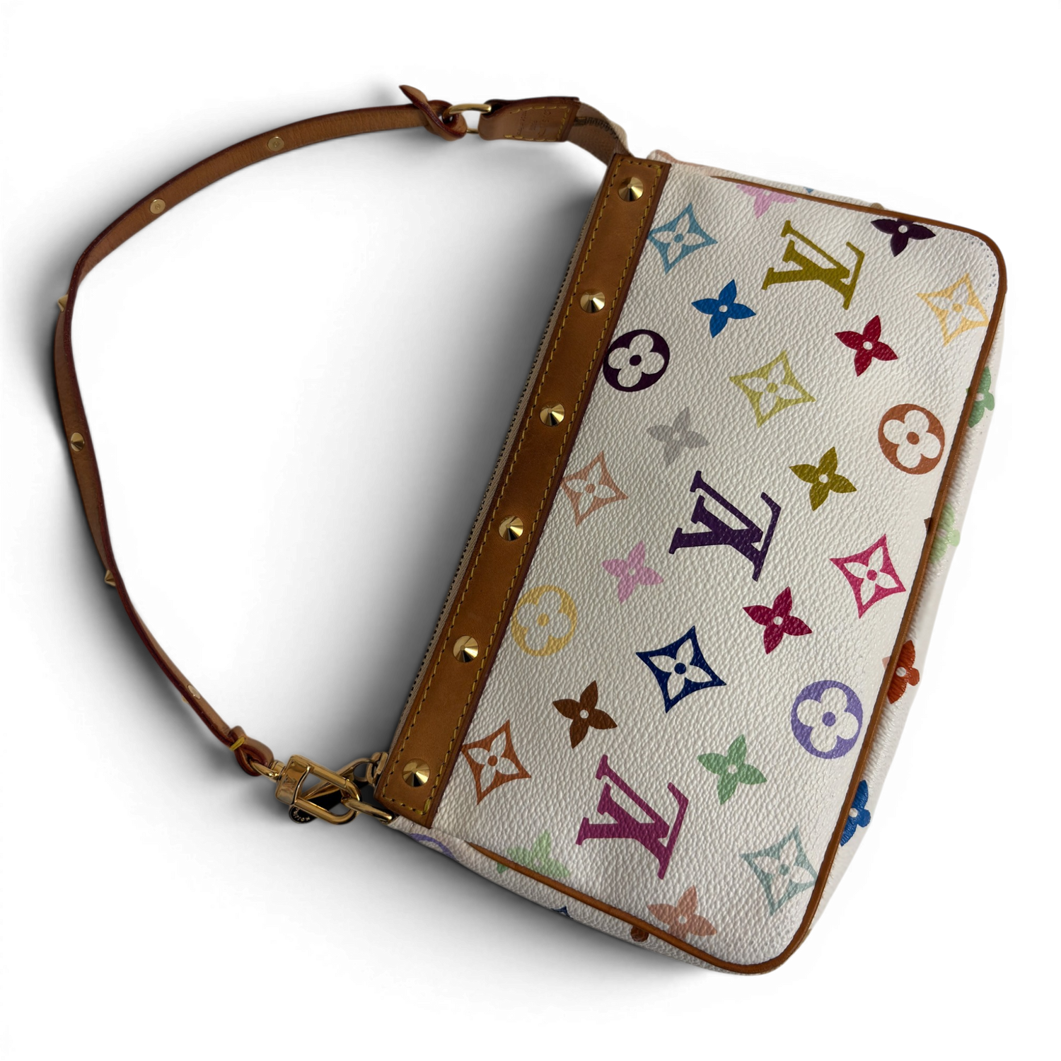 Monogram Multicolor Pochette Accessories White