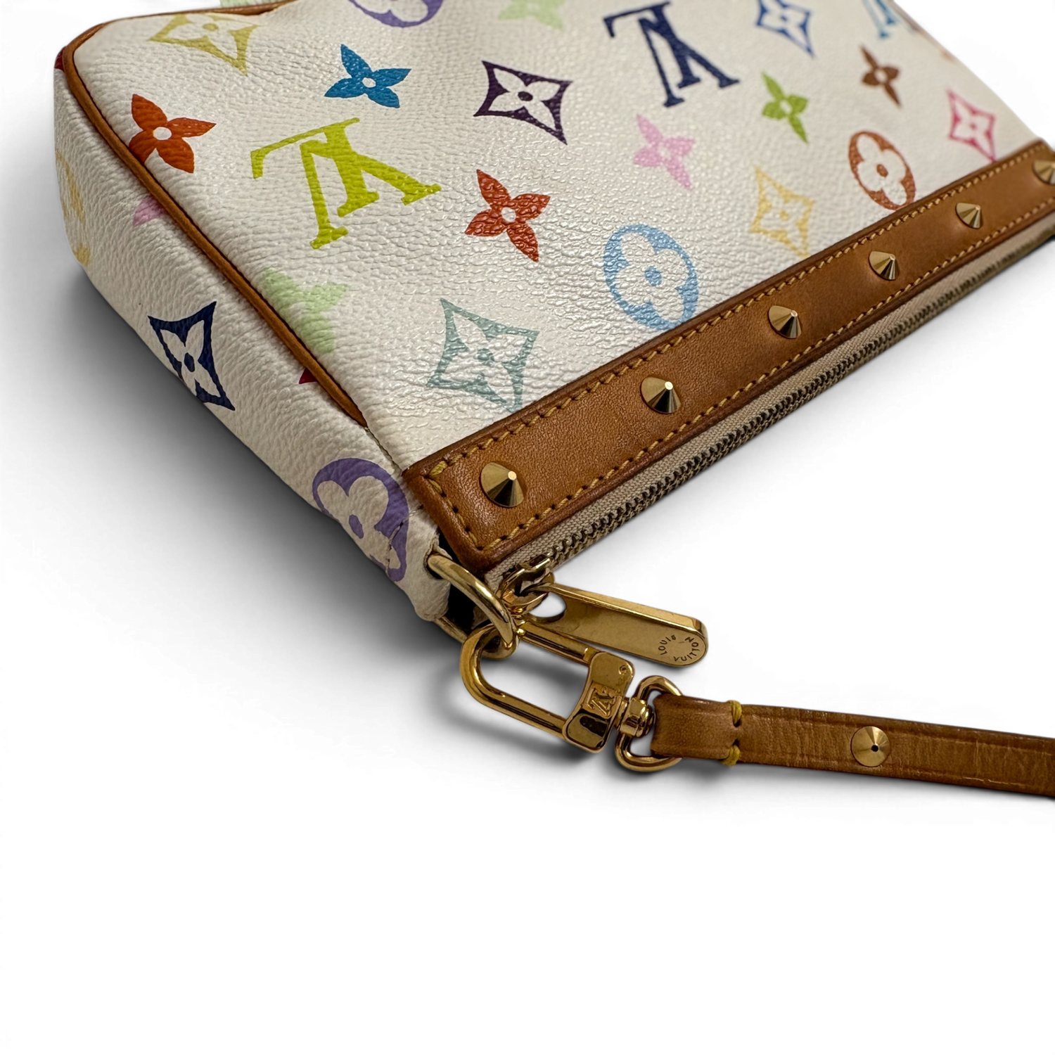 Monogram Multicolor Pochette Accessories White
