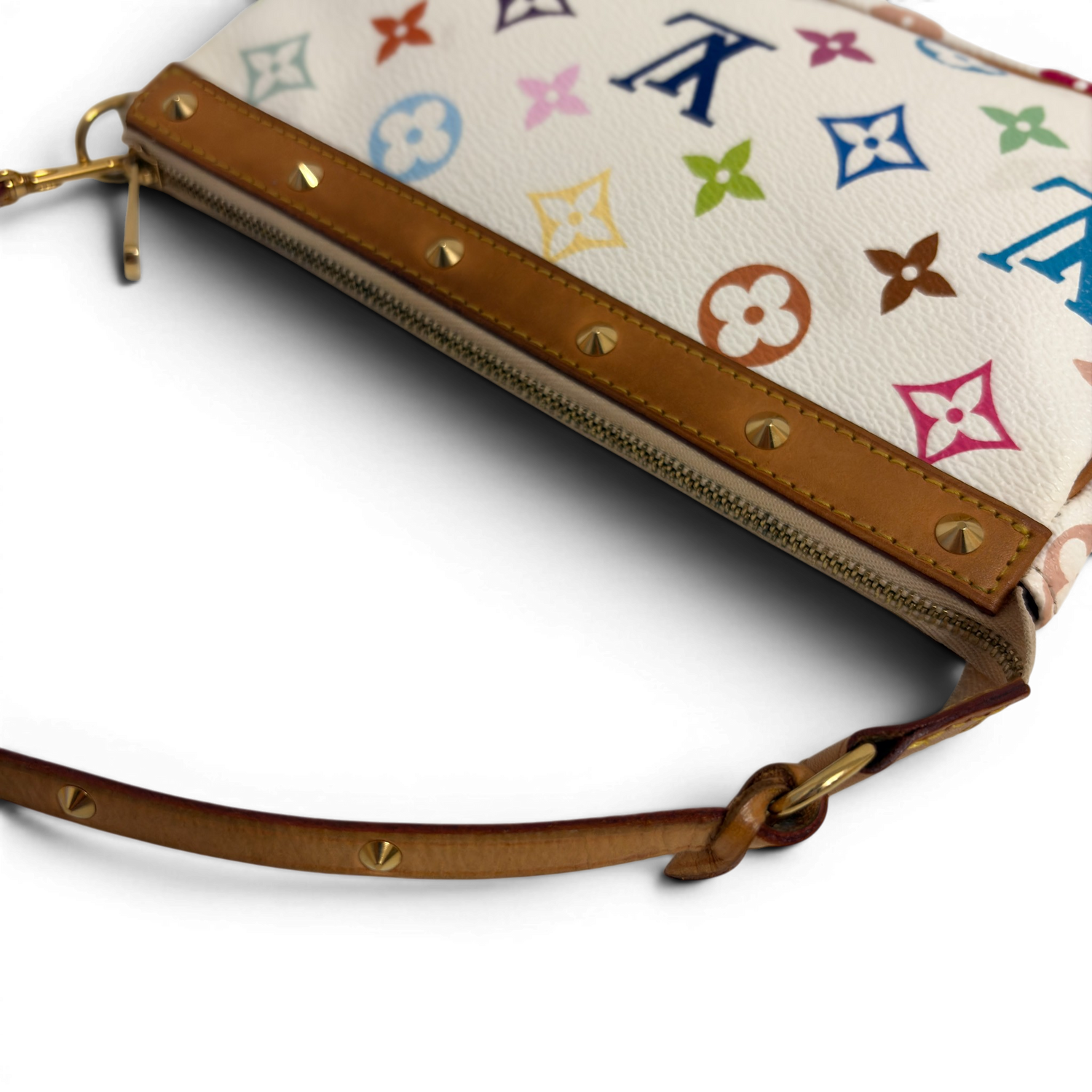 Monogram Multicolor Pochette Accessories White