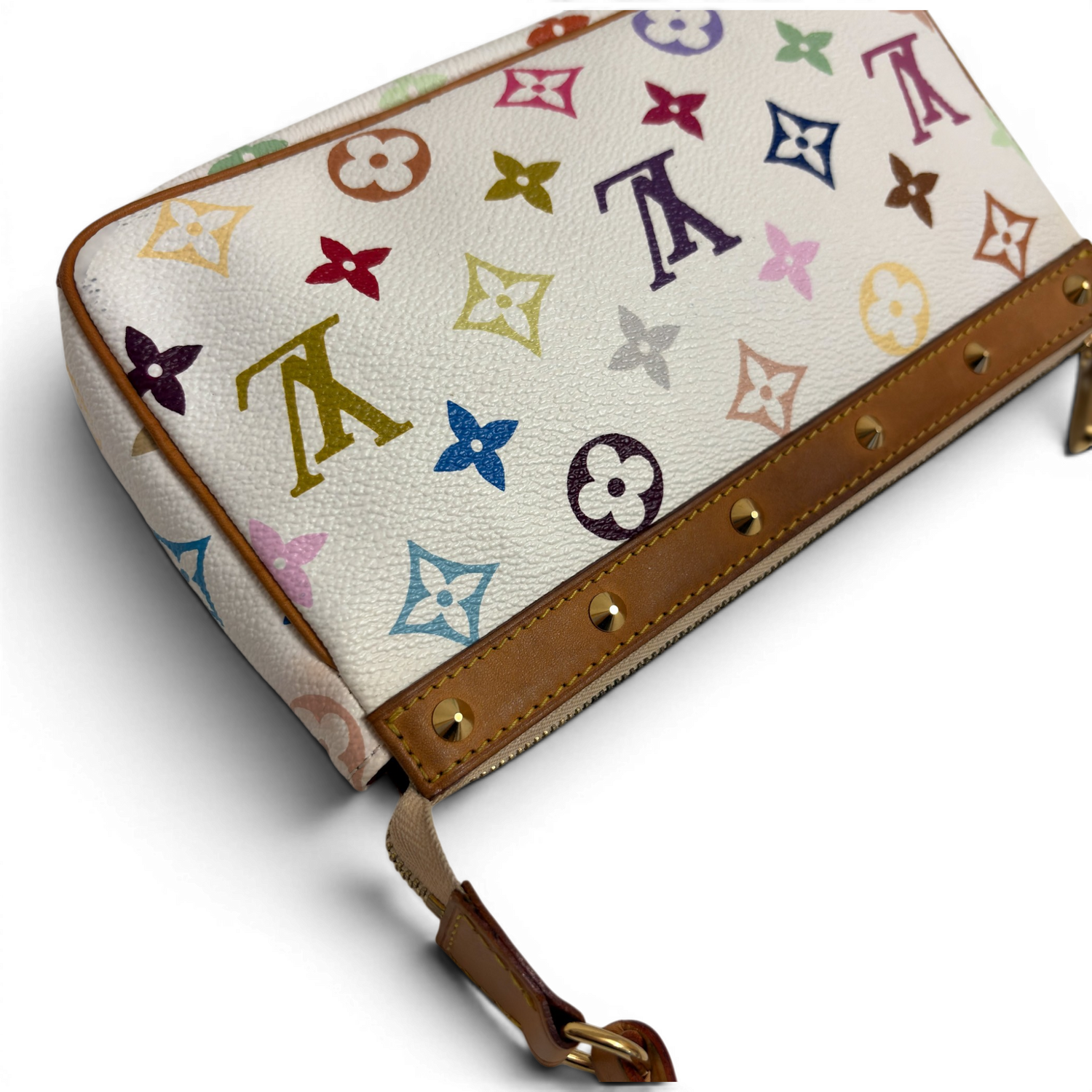 Monogram Multicolor Pochette Accessories White