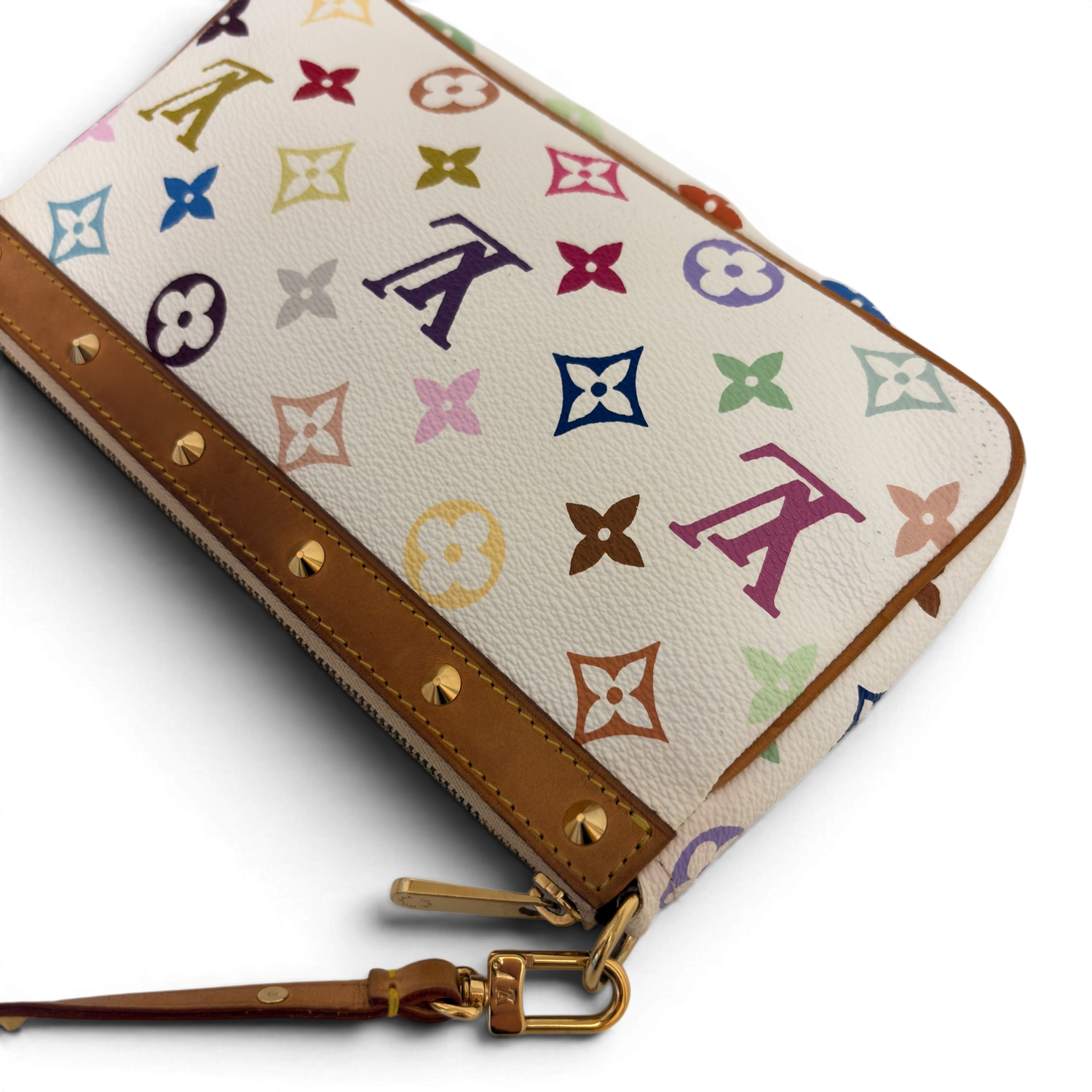 Monogram Multicolor Pochette Accessories White