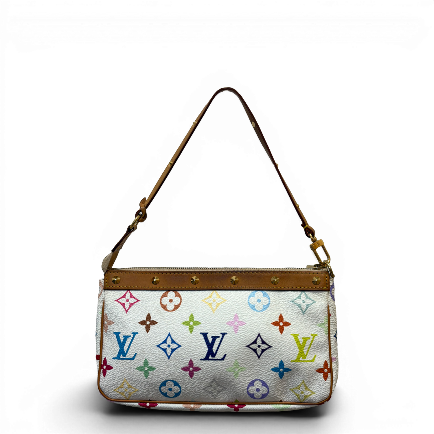 Monogram Multicolor Pochette Accessories White