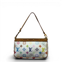Monogram Multicolor Pochette Accessories White