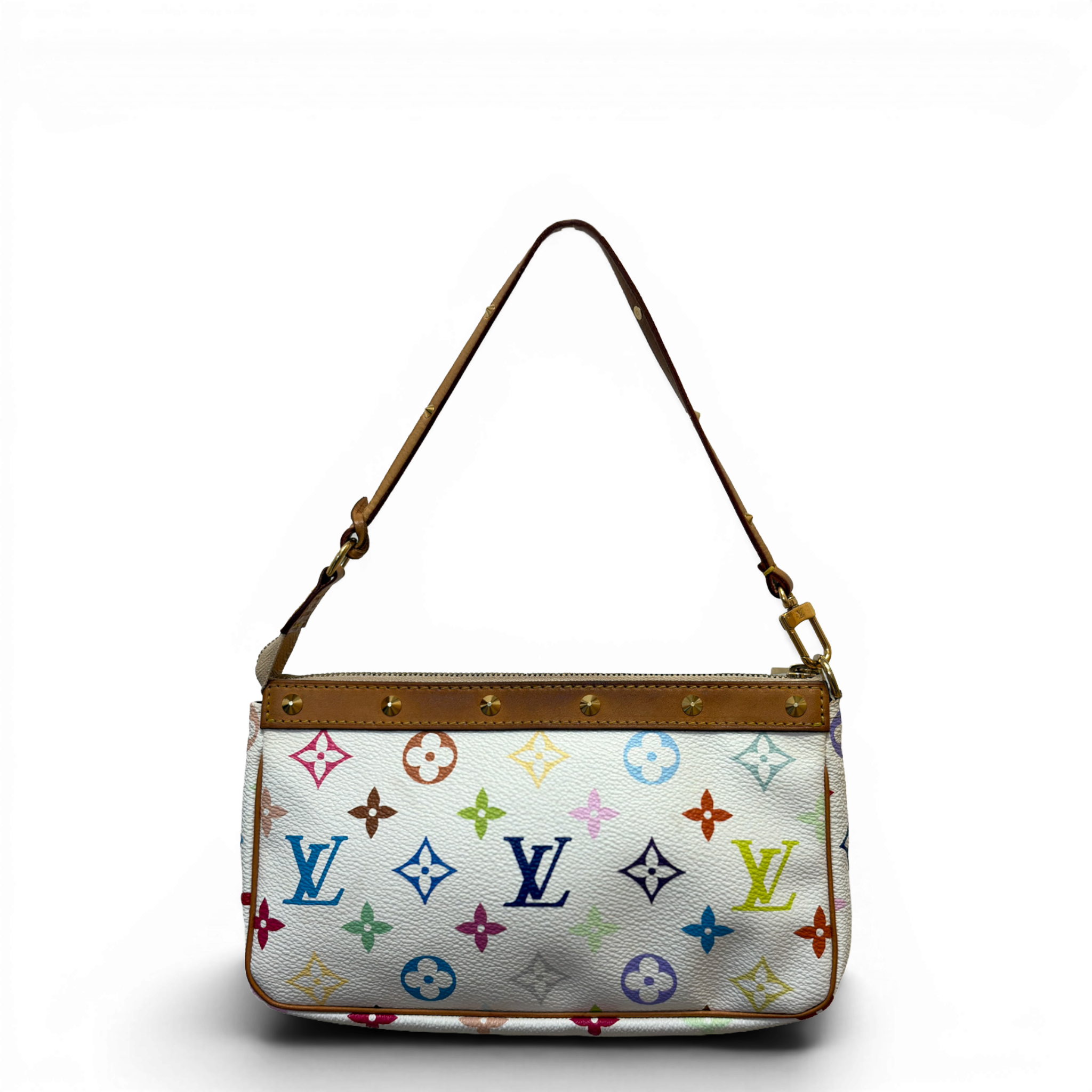 Monogram Multicolor Pochette Accessories White