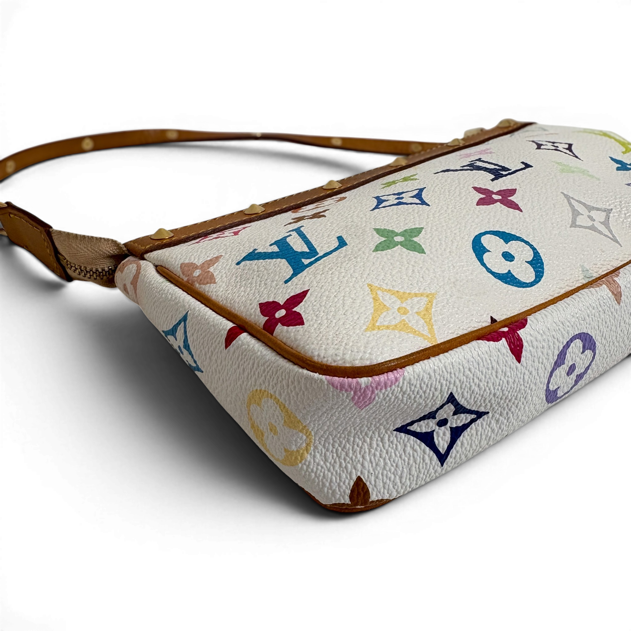 Monogram Multicolor Pochette Accessories White