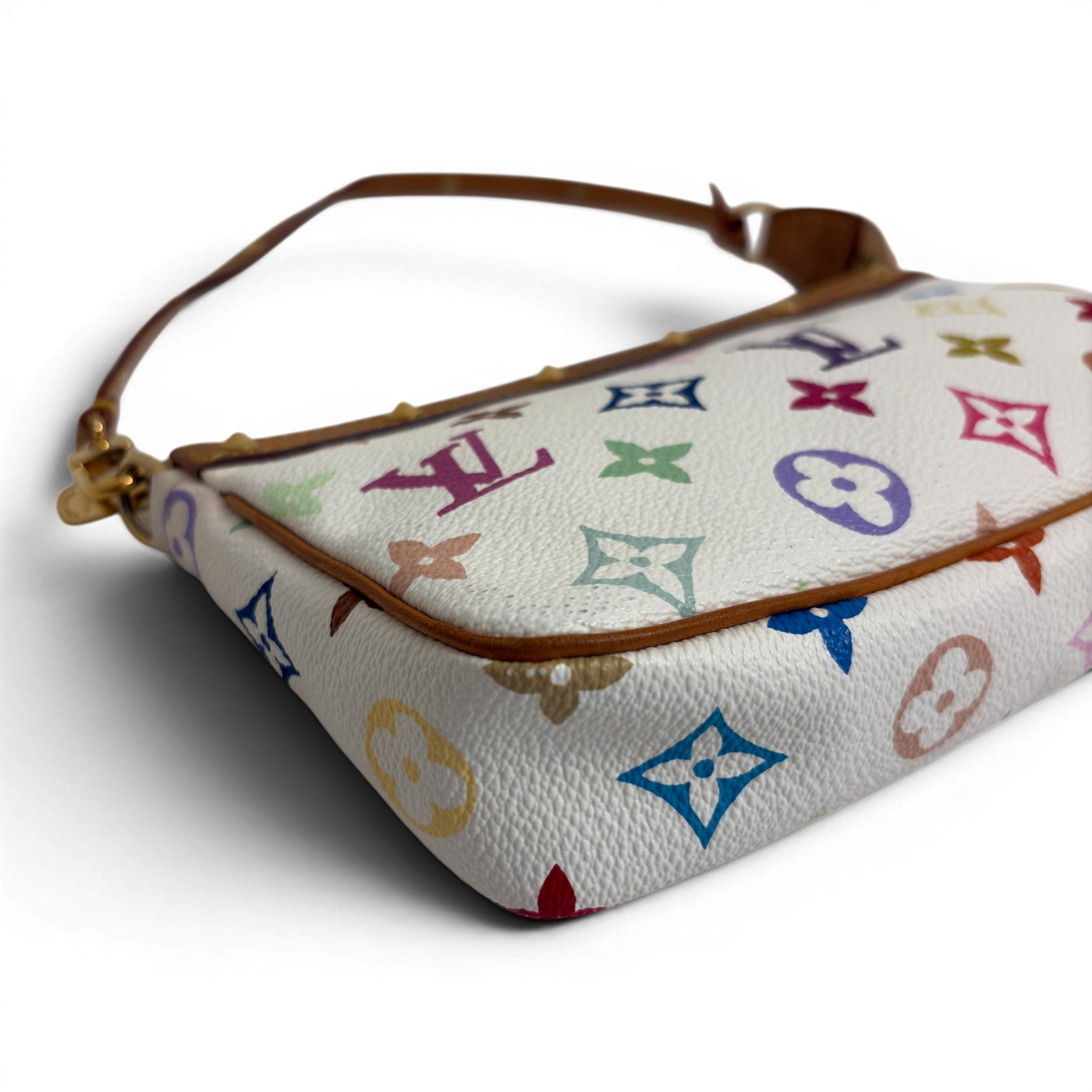 Monogram Multicolor Pochette Accessories White