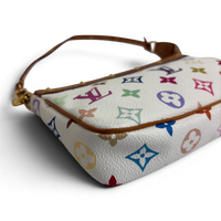 Monogram Multicolor Pochette Accessories White