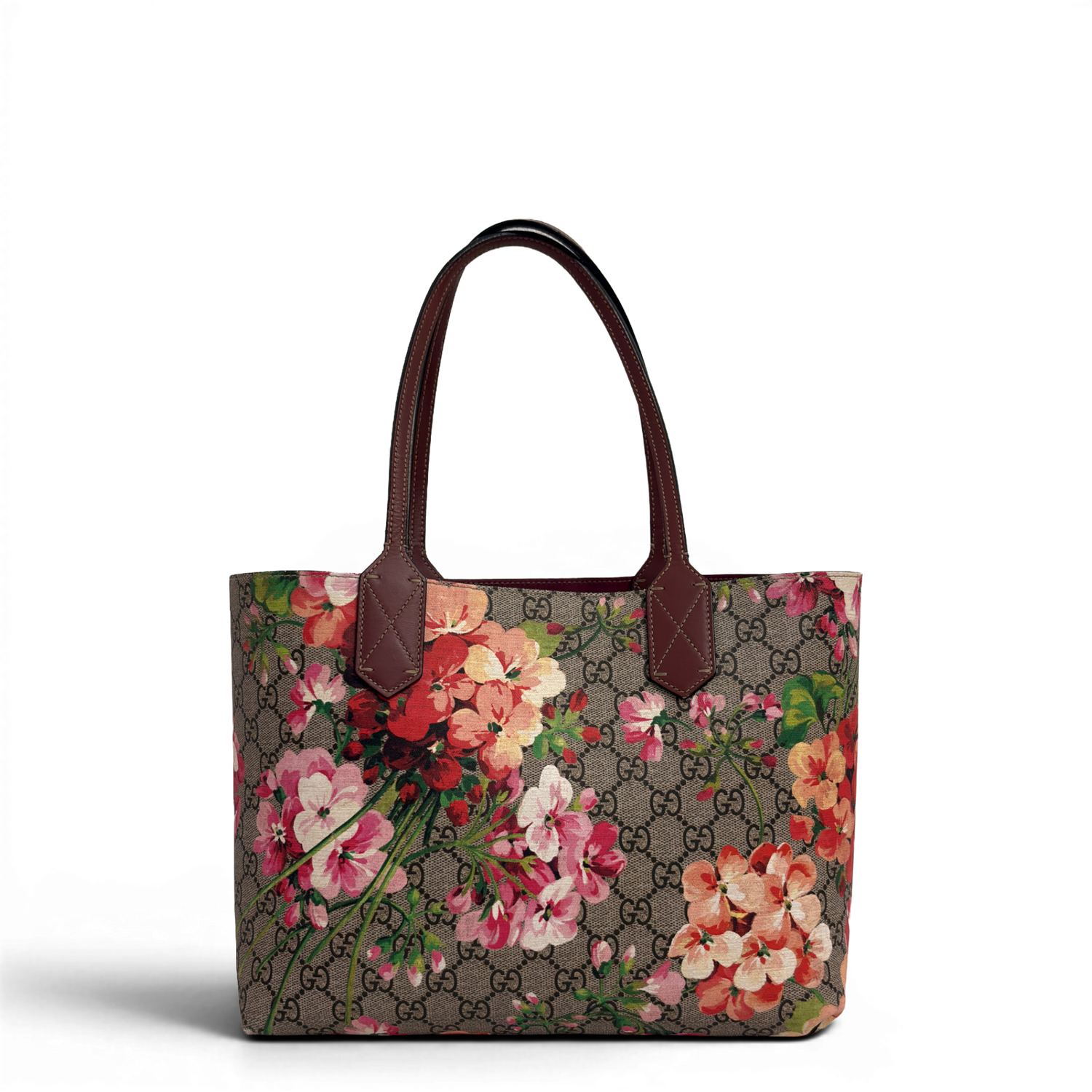 GG Supreme Monogram Blooms Reversible Tote Bag Multicolor