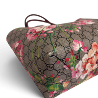 GG Supreme Monogram Blooms Reversible Tote Bag Multicolor