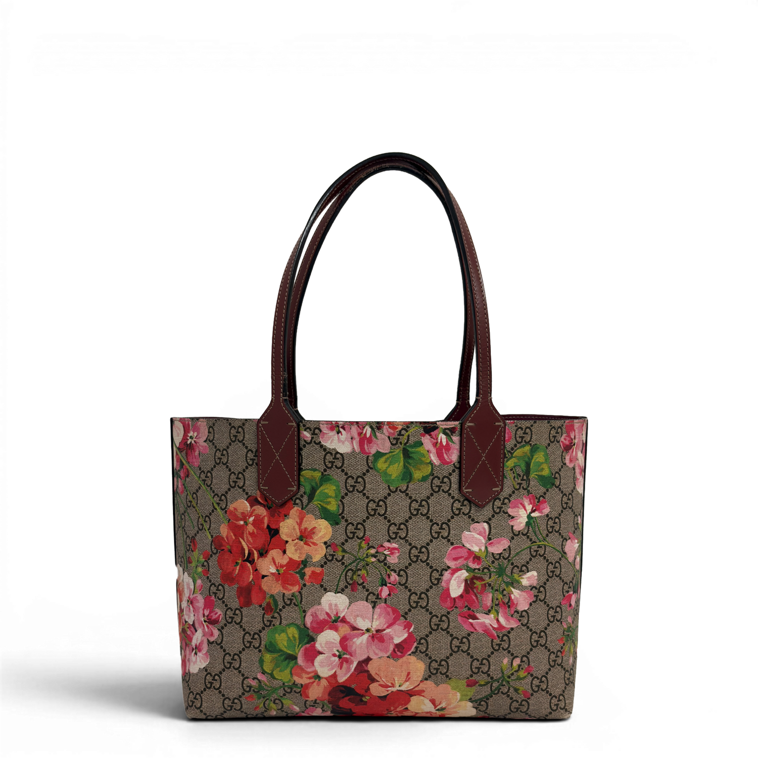 GG Supreme Monogram Blooms Reversible Tote Bag Multicolor