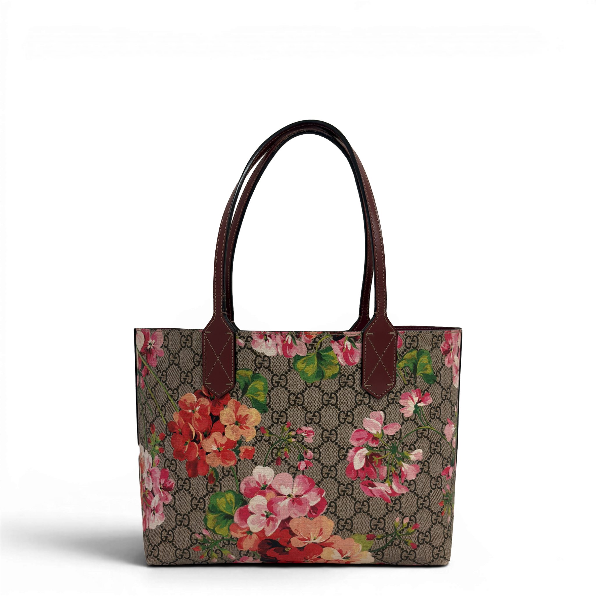 GG Supreme Monogram Blooms Reversible Tote Bag Multicolor