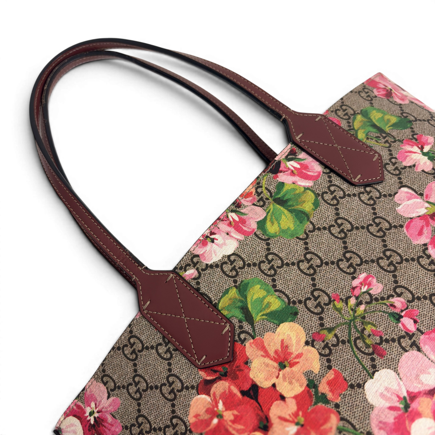 GG Supreme Monogram Blooms Reversible Tote Bag Multicolor