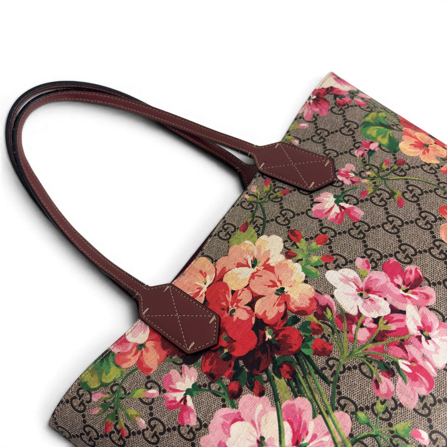 GG Supreme Monogram Blooms Reversible Tote Bag Multicolor