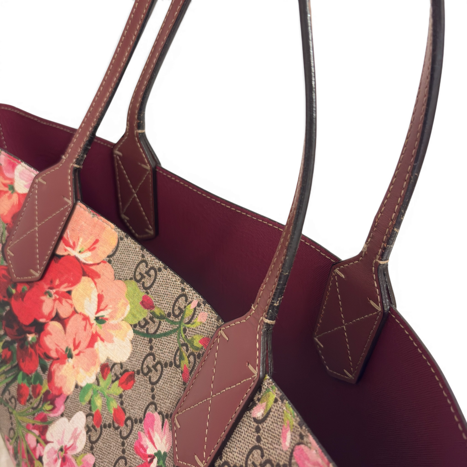 GG Supreme Monogram Blooms Reversible Tote Bag Multicolor
