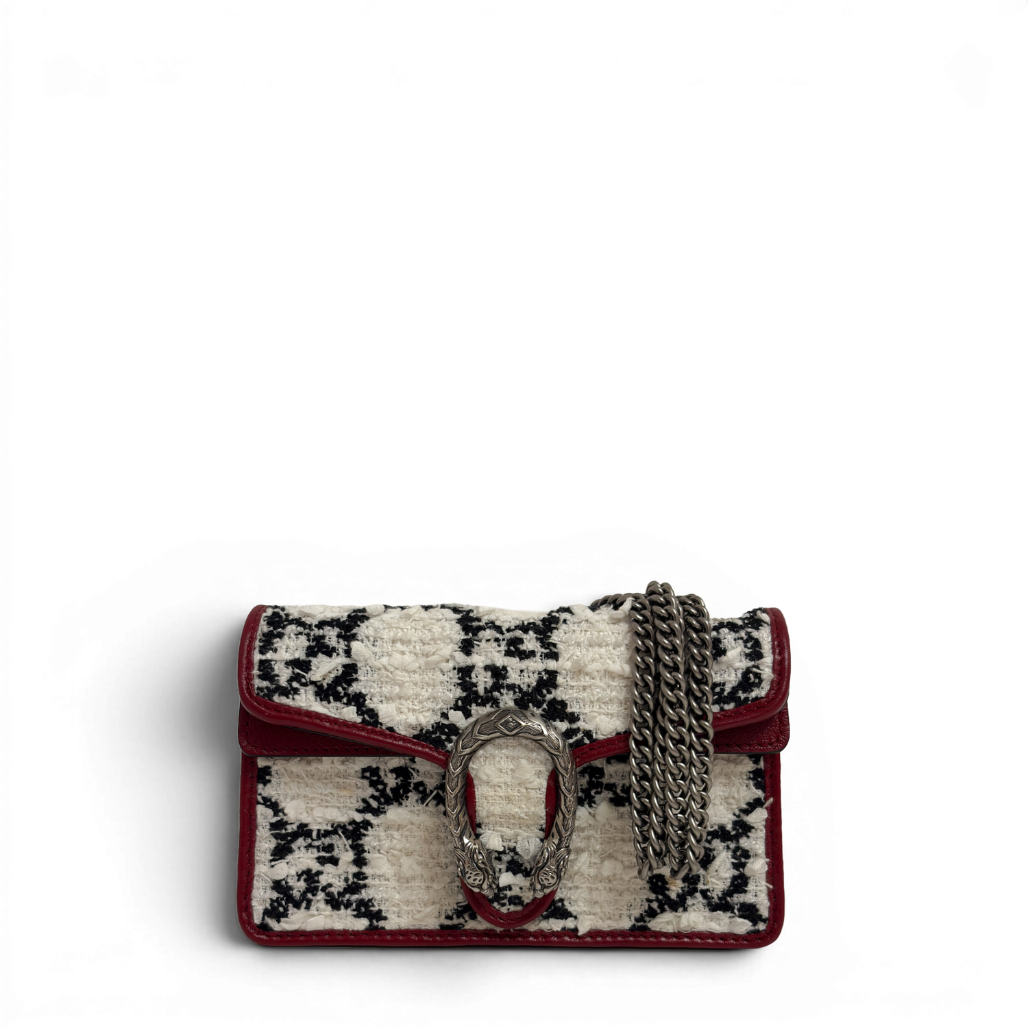 Dionysus Tweed Super Mini Crossbody Bag White