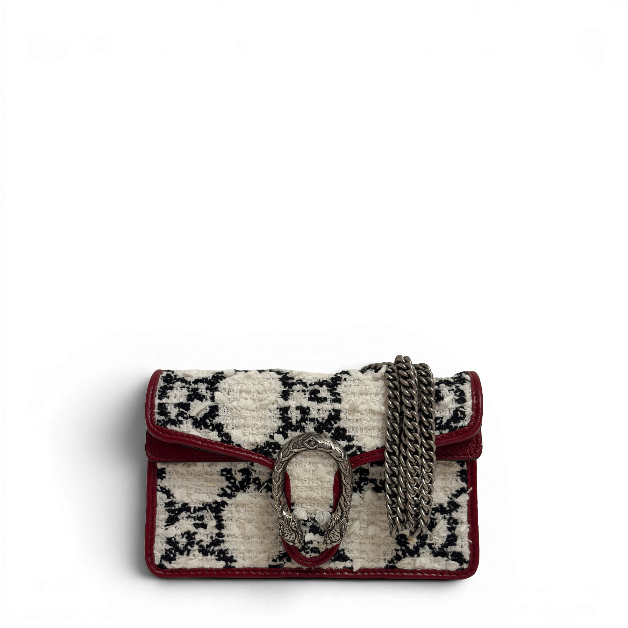 Dionysus Tweed Super Mini Crossbody Bag White