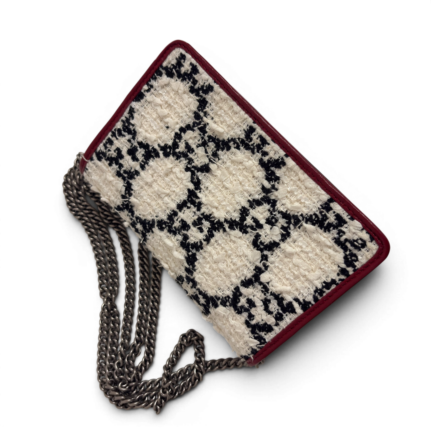 Dionysus Tweed Super Mini Crossbody Bag White