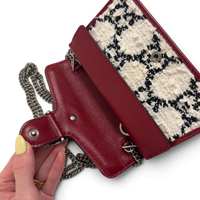Dionysus Tweed Super Mini Crossbody Bag White