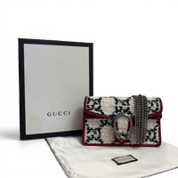 Dionysus Tweed Super Mini Crossbody Bag White
