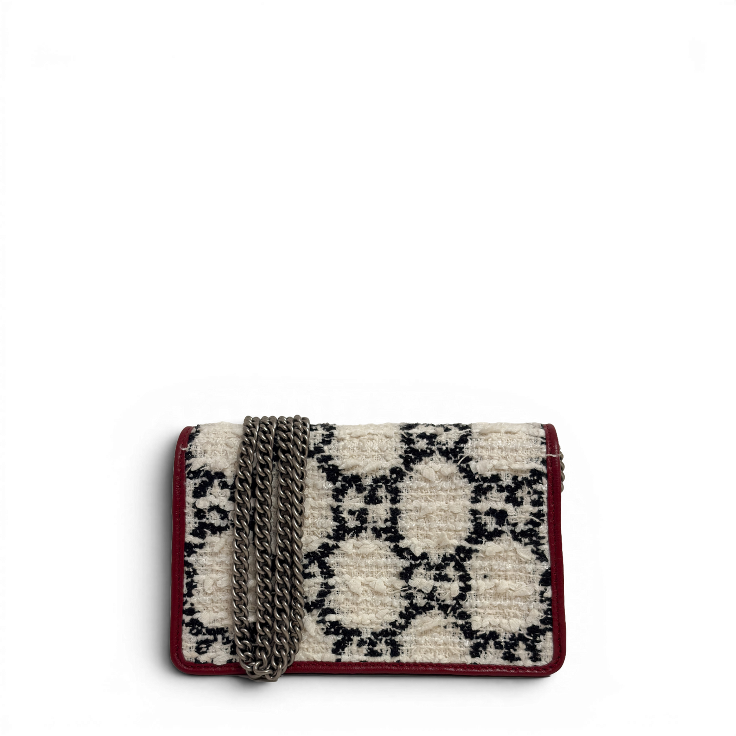 Dionysus Tweed Super Mini Crossbody Bag White
