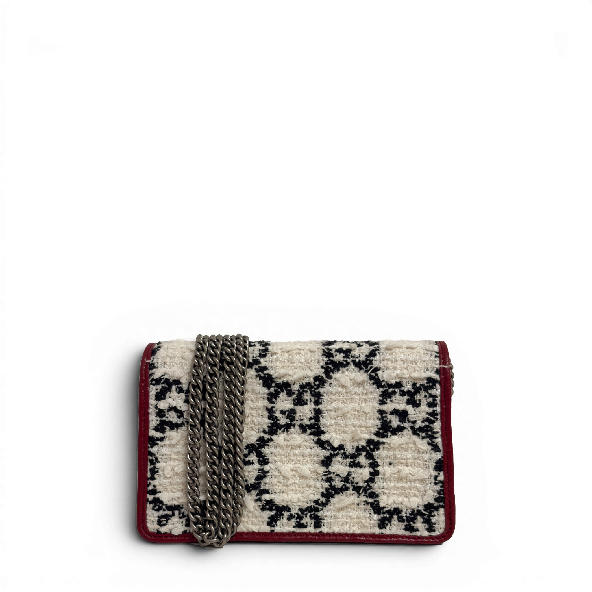 Dionysus Tweed Super Mini Crossbody Bag White