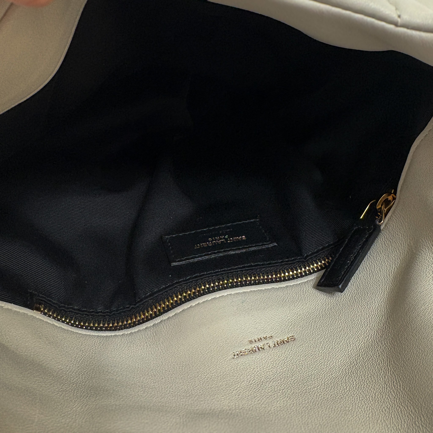 Lambskin Quilted Toy Loulou Puffer Monogram Chain Satchel Crema Soft White
