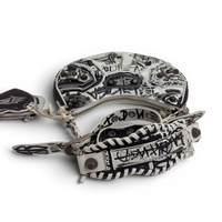 Agneau Arena Graffiti Le Cagole Shoulder Bag XS White Black