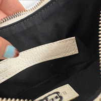 Agneau Arena Graffiti Le Cagole Shoulder Bag XS White Black