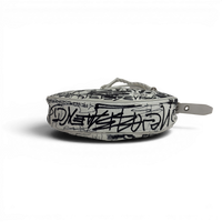 Agneau Arena Graffiti Le Cagole Shoulder Bag XS White Black