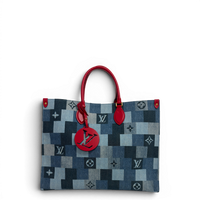 Onthego Denim GM Tote Bag Blue Multicolor