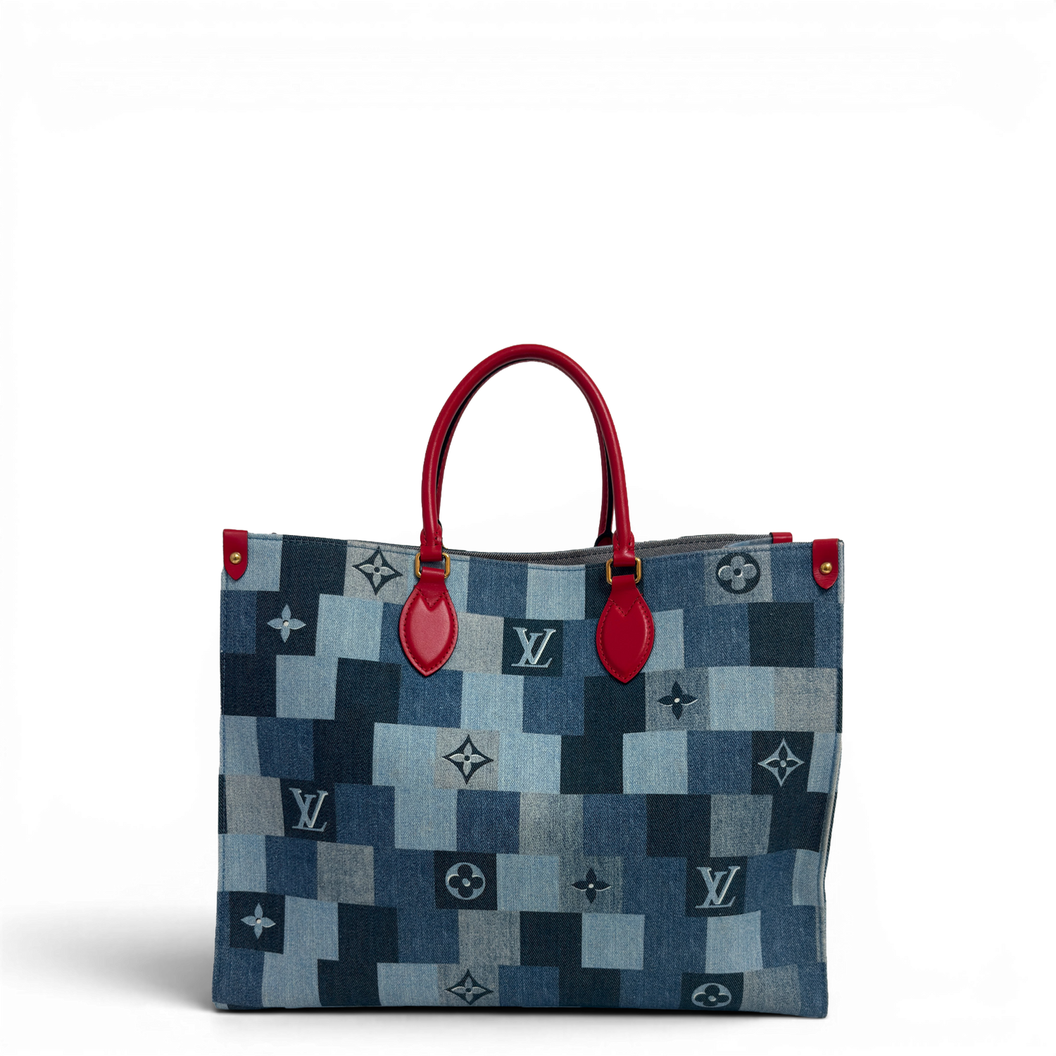Onthego Denim GM Tote Bag Blue Multicolor