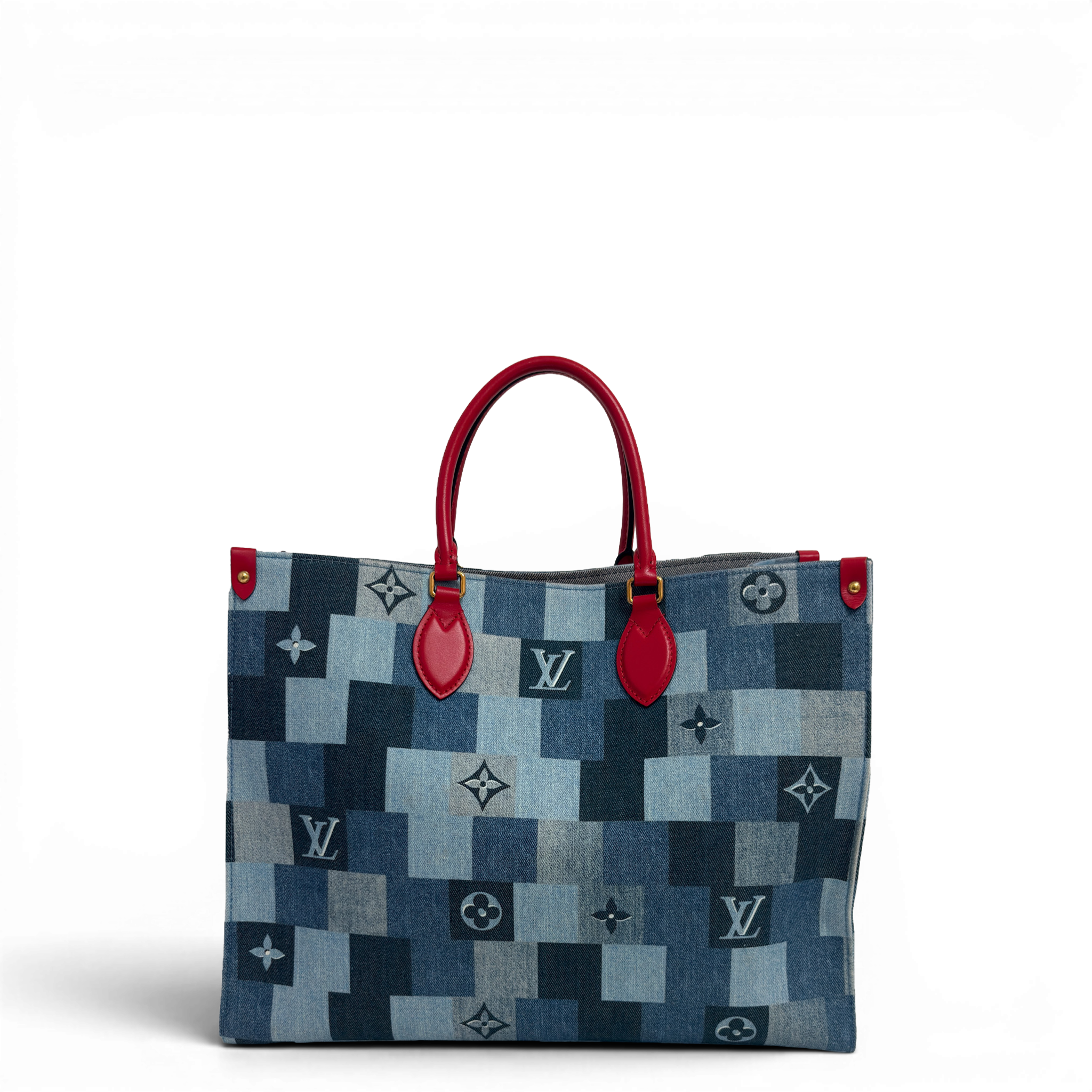 Onthego Denim GM Tote Bag Blue Multicolor