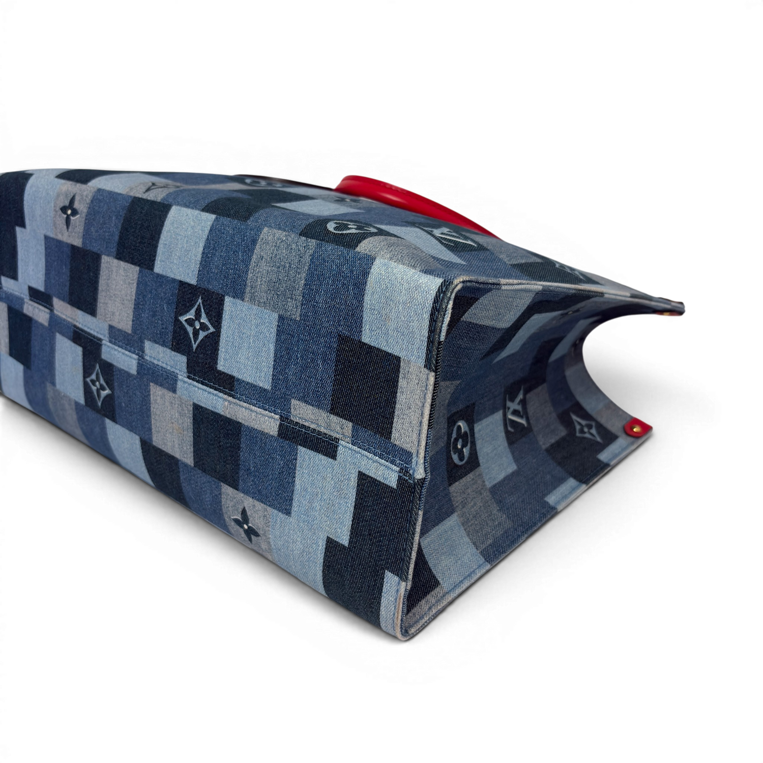 Onthego Denim GM Tote Bag Blue Multicolor