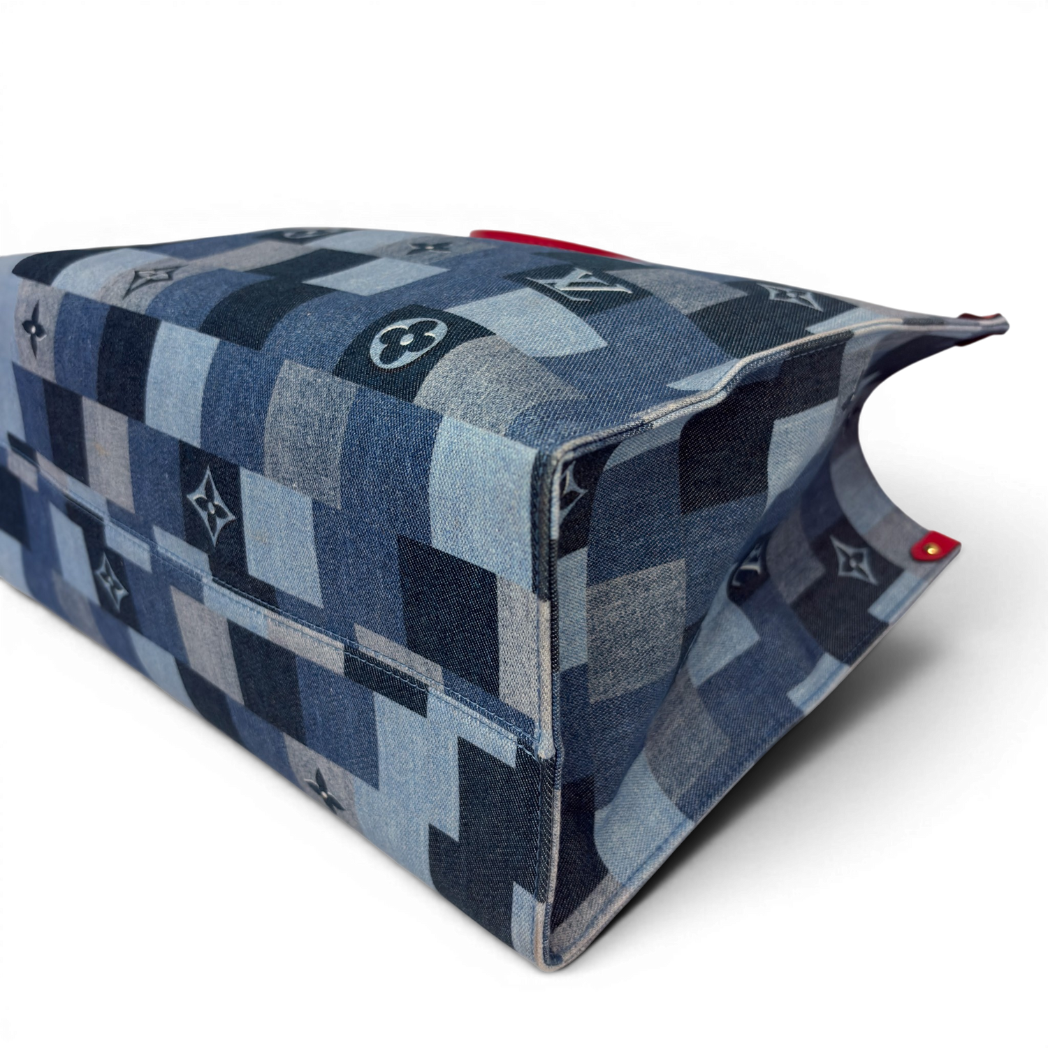 Onthego Denim GM Tote Bag Blue Multicolor