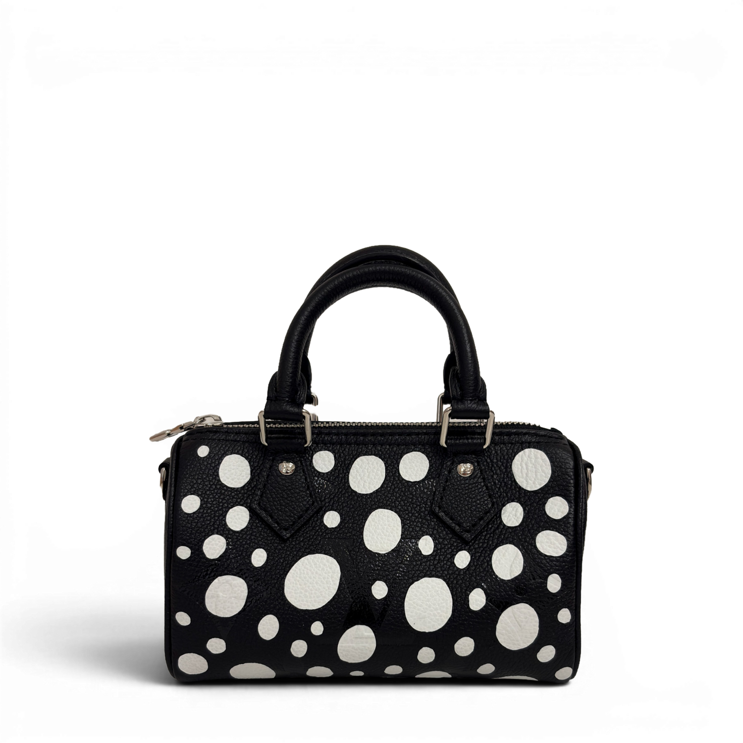 LV × YK Nano Speedy Monogram Black White
