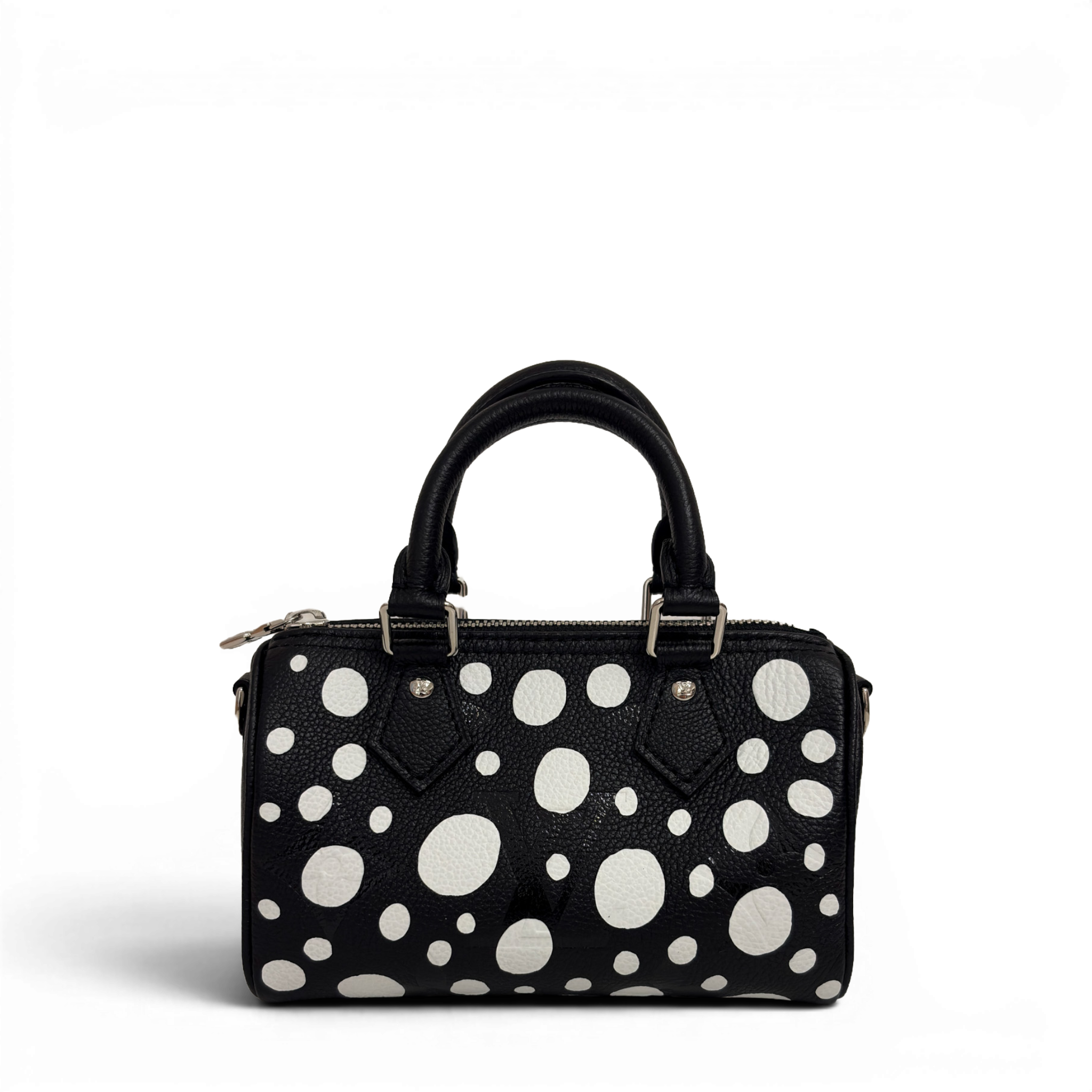 LV × YK Nano Speedy Monogram Black White