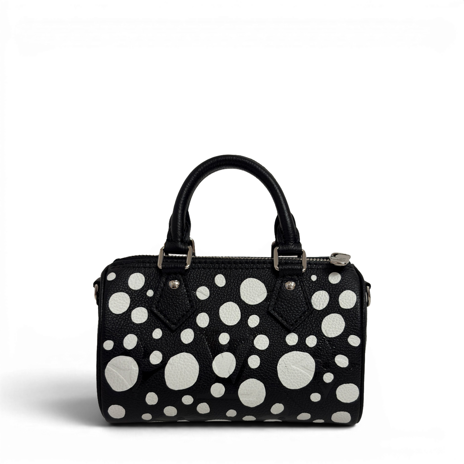 LV × YK Nano Speedy Monogram Black White